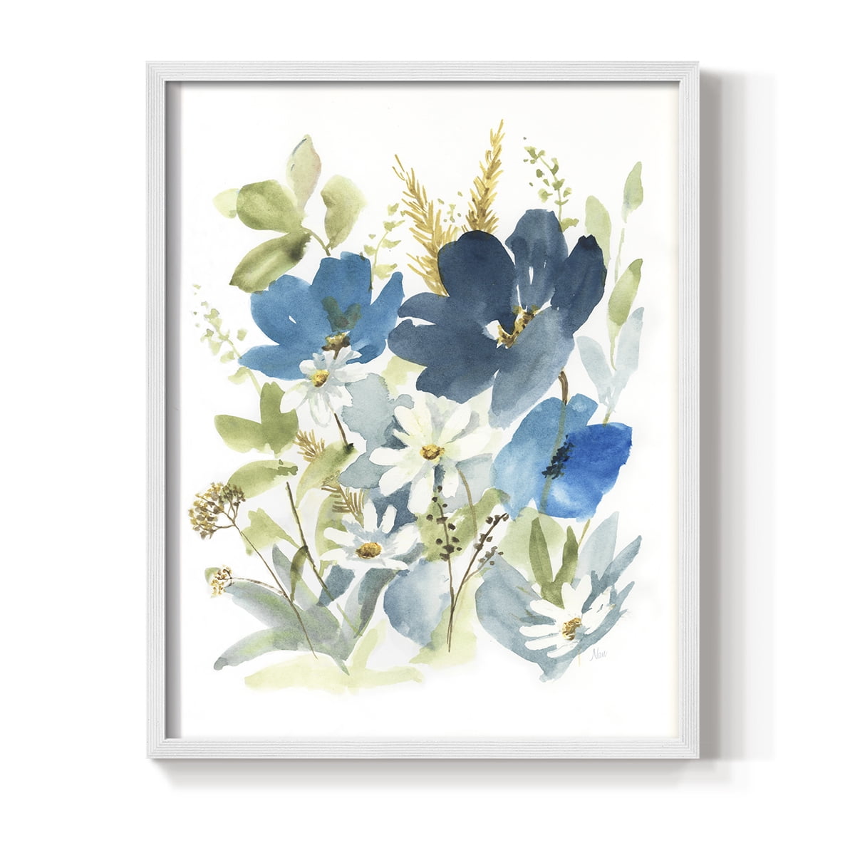 Wild Medley II Framed Print in White Solid Wood 8 x 10 Framed Print