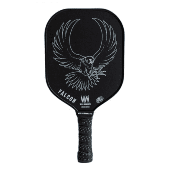 Wild Monkeys "FALCON" Wide Body Lightweight Raw Carbon Fiber Pickleball Paddle