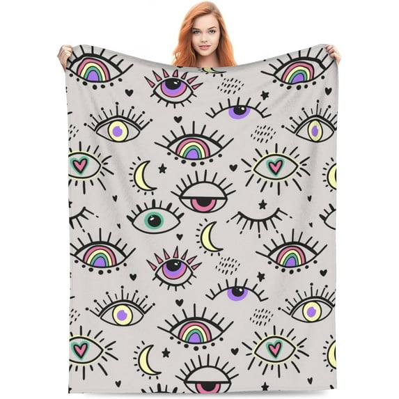Wild Mushroom Blanket Plant Autumn Leaves Throw Blankets Gifts for Kids Adults Farmhouse Style Snail Print Lightweight Soft Fleece Cozy for Sofa Couch Bed Chair Room Birthday Decor 50x60in