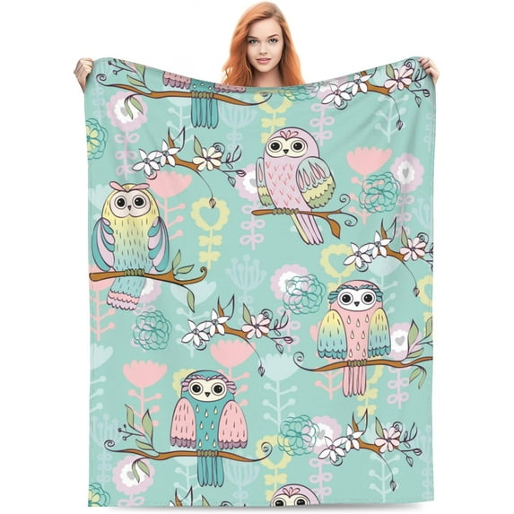 Wild Mushroom Blanket Plant Autumn Leaves Throw Blankets Gifts for Kids Adults Farmhouse Style Snail Print Lightweight Soft Fleece Cozy for Sofa Couch Bed Chair Room Birthday Decor 50x60in