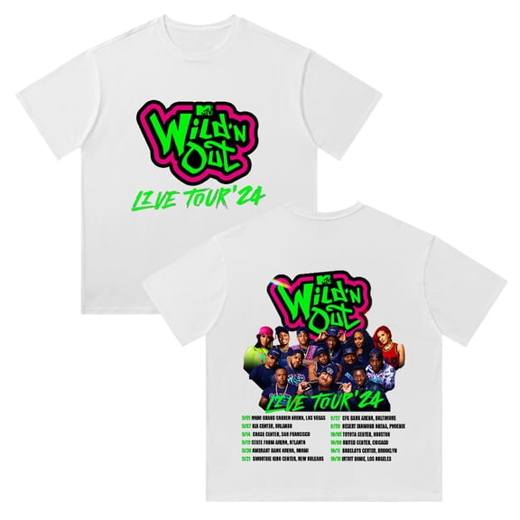 Wild 'N Out Live Tour 24 Cotton T-Shirt Casual Tee Shirt Streetwear