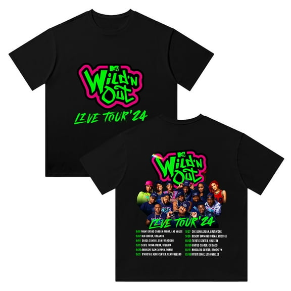 Wild 'N Out Live Tour 24 Cotton T-Shirt Casual Tee Shirt Streetwear