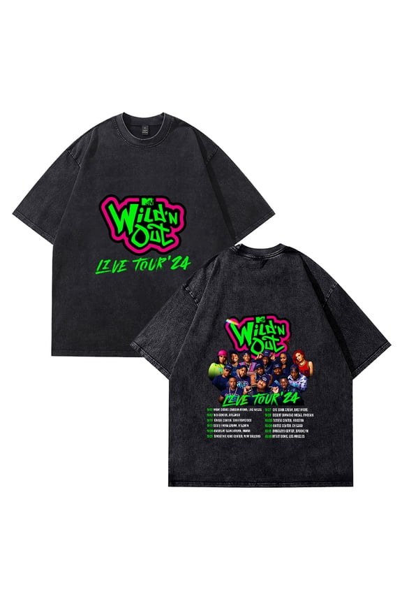 Wild 'N Out Live Tour 24 Cotton Vintage Wash Tee Shirt