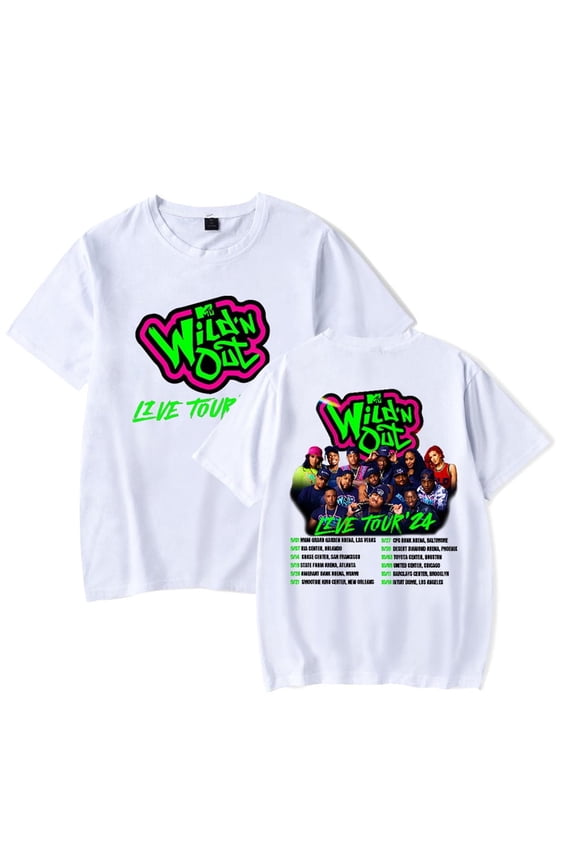 Wild 'N Out Live Tour 24 Merch T-Shirt Women Men Casual Crewneck Short Sleeve Tee