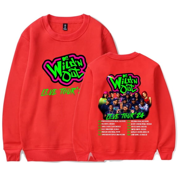 Wild 'N Out Live Tour 24 Sweatshirts Hip Hop Pullover Men Women Streetwear Crewneck