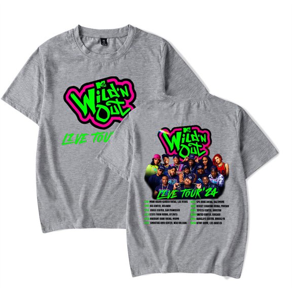 Wild 'N Out Live Tour 24 T-shirt Hip Hop Short Sleeve Casual Fashion Pullover Tee