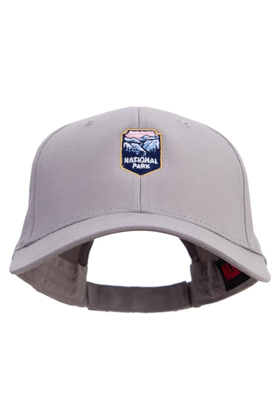 Wild National Landmark Logo Embroidered Low Profile Cap - Grey OSFM