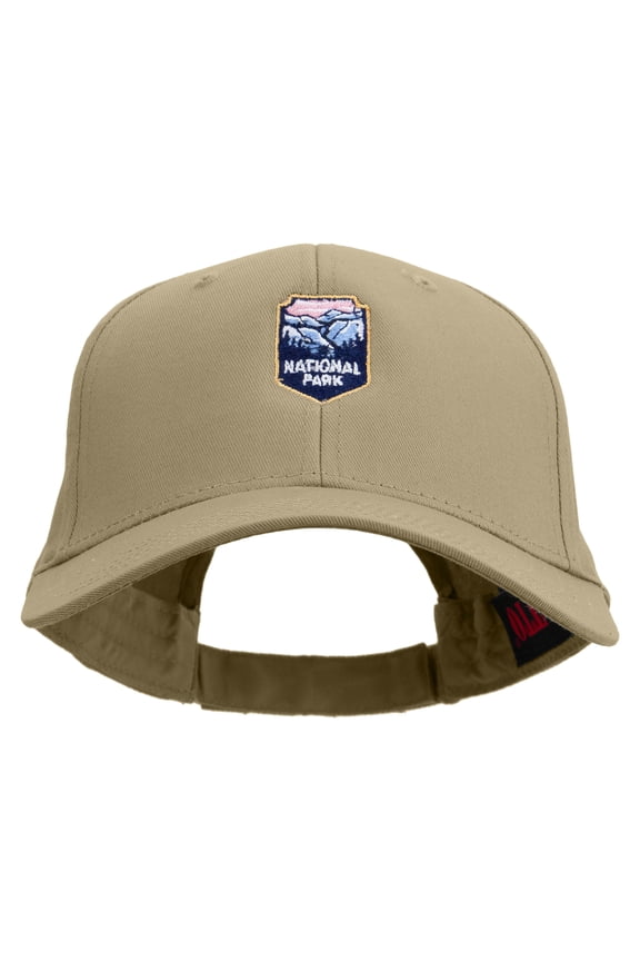 Wild National Landmark Logo Embroidered Low Profile Cap - Khaki OSFM