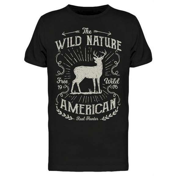 Wild Nature Deer T-Shirt Men -Image by Shutterstock, Male 3X-Large