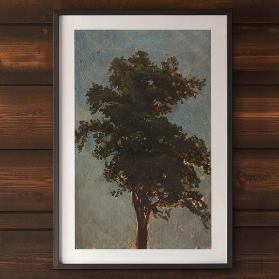 Wild Oak Tree Print Retro Outdoors Art Oak Tree Poster Outdoorsy Wall Print Rustic Office Decor Lake House Wall Art Hunting Gift for Dad