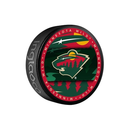 Wild Officially Licensed Medallion Design Hockey Puck