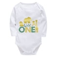 thumbnail image 1 of Wild One 1st Birthday Newborn Baby Girl Romper Long Sleeve Unisex Clothing White Baby Clothes 0-3 Months Girl, 1 of 2