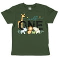 thumbnail image 1 of Wild One Boys 1st Birthday Safari Animal Themed T-Shirts for Baby Boys Military Green Shirt 18 Months, 1 of 2