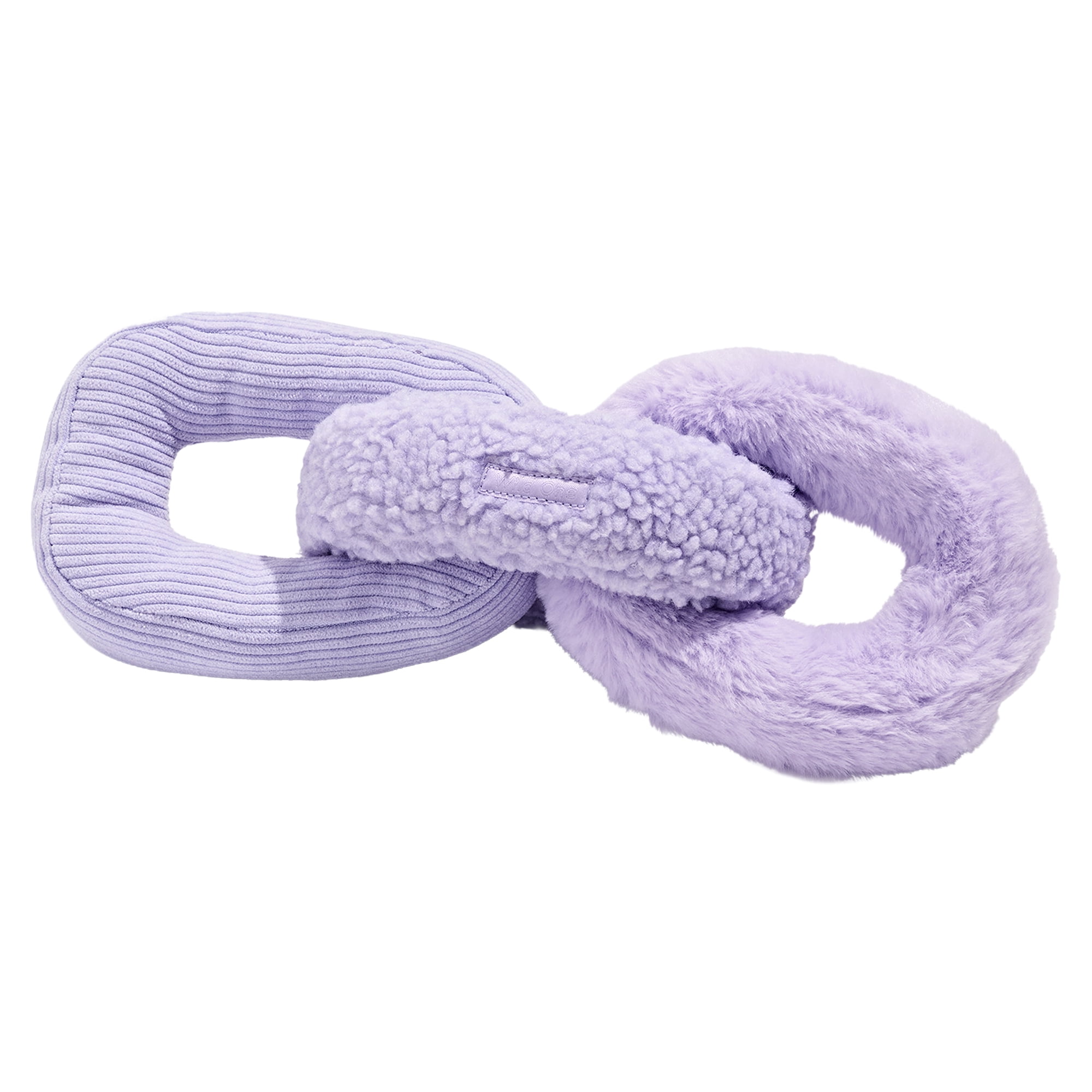 Wild One Durable Plush Chew Chain Dog Toy, Mental Enrichment with Squeaker, For Moderate Chewers, Lilac Purple