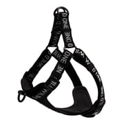 Wild One Adjustable Cushioned Step-In Dog Harness, Black Reflective, Small