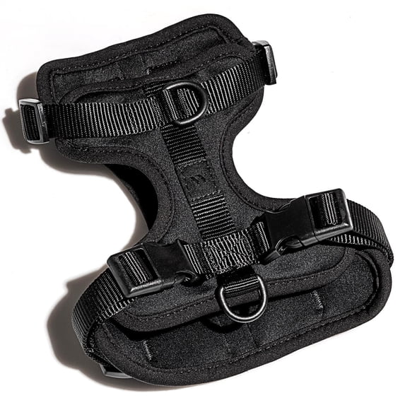 Wild One Dog Harness, The Original No-Pull, Pet Harness with 3 Leash Clips, Adjustable Soft Padded Vest, Comfortable, Stretchy, Size XS, Black