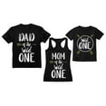 thumbnail image 1 of Wild One Kid Dad Shirts Mom Tank Top Matching Family Birthday Shirts Outfits Set Men Black Medium / Women Black Large / Kid Black 24M, 1 of 7