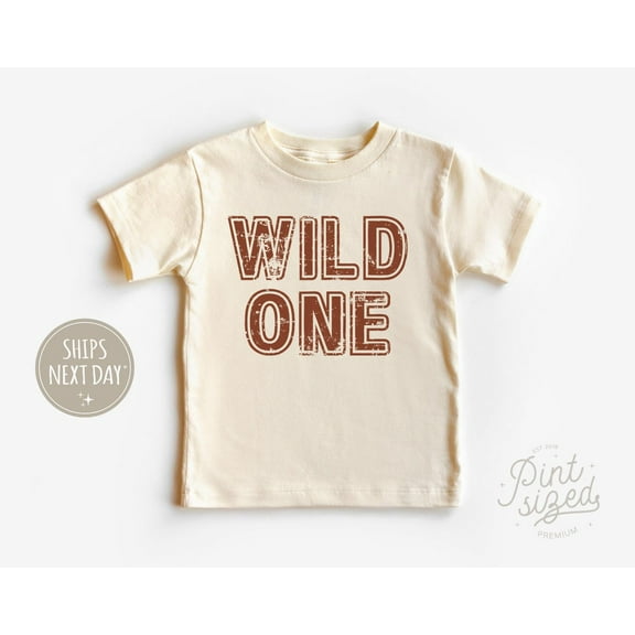 Wild One Toddler Shirt - Vintage One Year Old Shirt - First Birthday Natural Tee, New Born, Baby Shower Gift, New Parents Gift