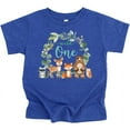 thumbnail image 1 of Wild One Wreath with Woodland Animals T-Shirts for Baby Girls and Boys Vintage Royal Shirt 12 Months, 1 of 2