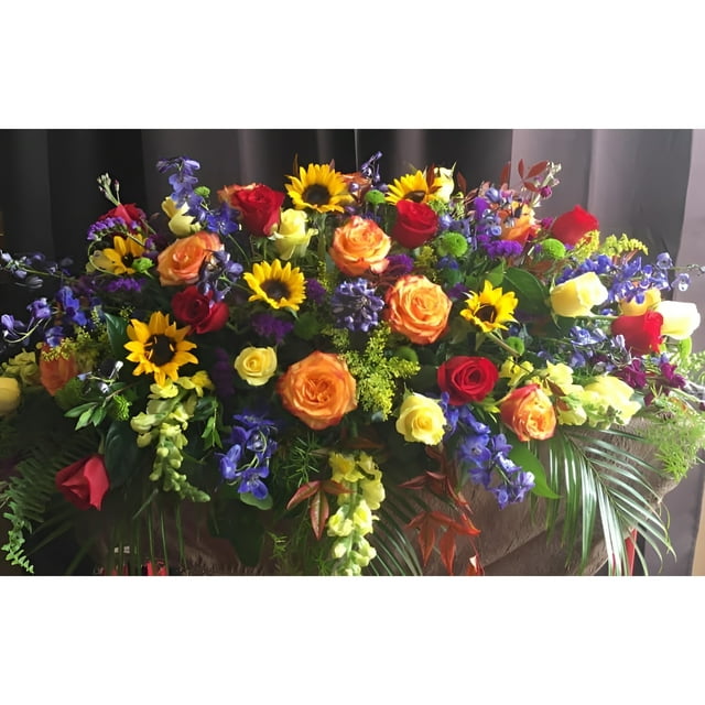 Wild Orchid Floral Designs Wildflower Casket Piece