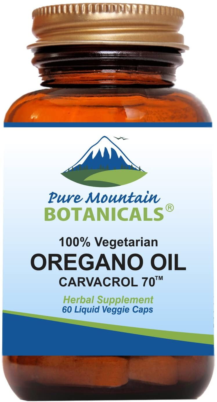 Wild Oregano Capsules Kosher Vegan Herbal Supplements (60 Caps) (510 mg)