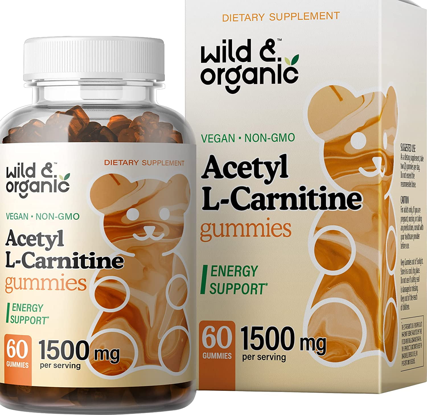 Wild & Organic Acetyl L Carnitine Gummies Boost Energy & Metabolism
