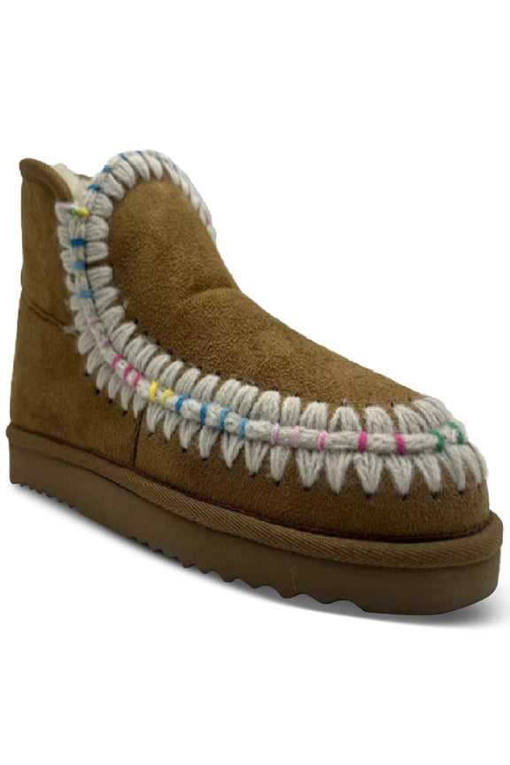 Jolene Pull-On Winter Booties, Chestnut, Size 10M