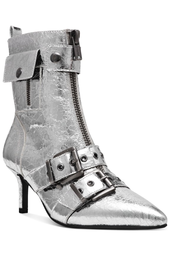 Moonbeam Booties Silver Crinkle Smooth 7.5M