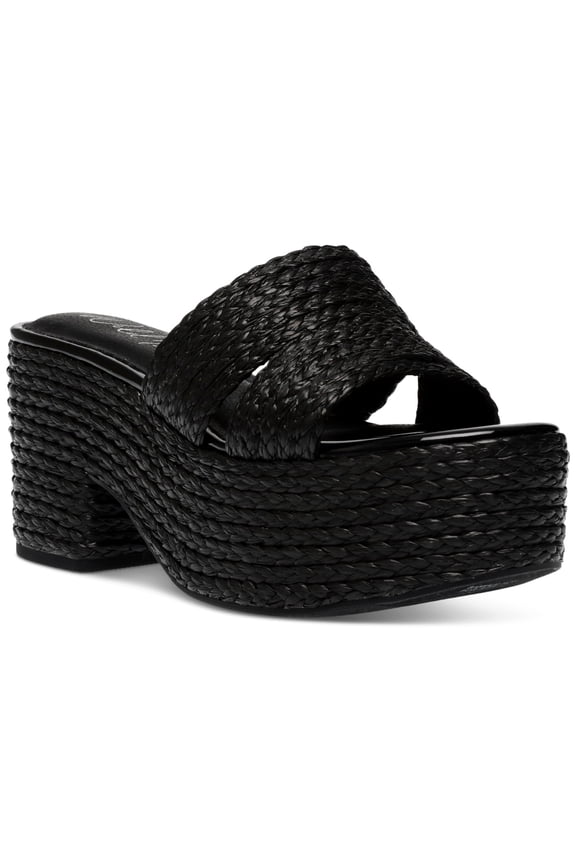 Niftyy Espadrille Sandals Black Raffia 5.5M