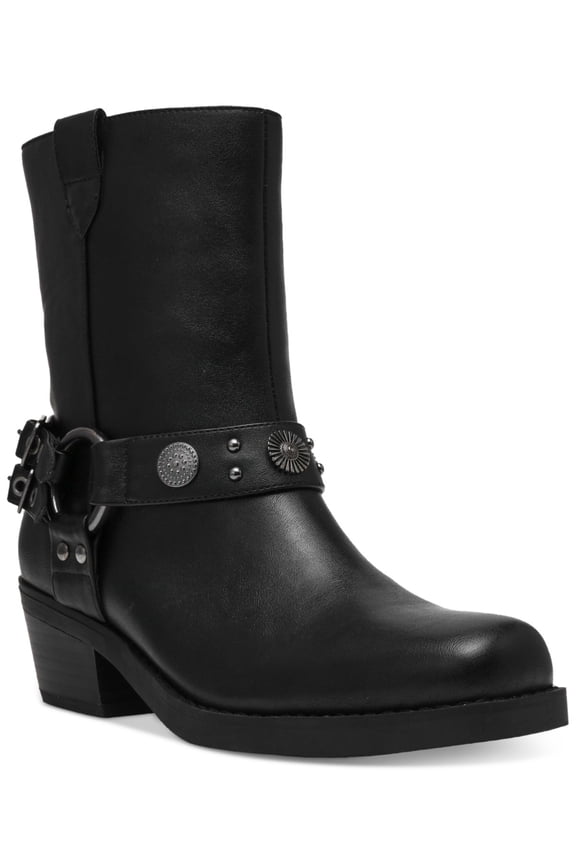 Sherri Moto Booties Black Smooth 12M