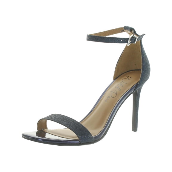 Wild Pair Womens Bethie 2 Glitter Metallic Heel Sandals