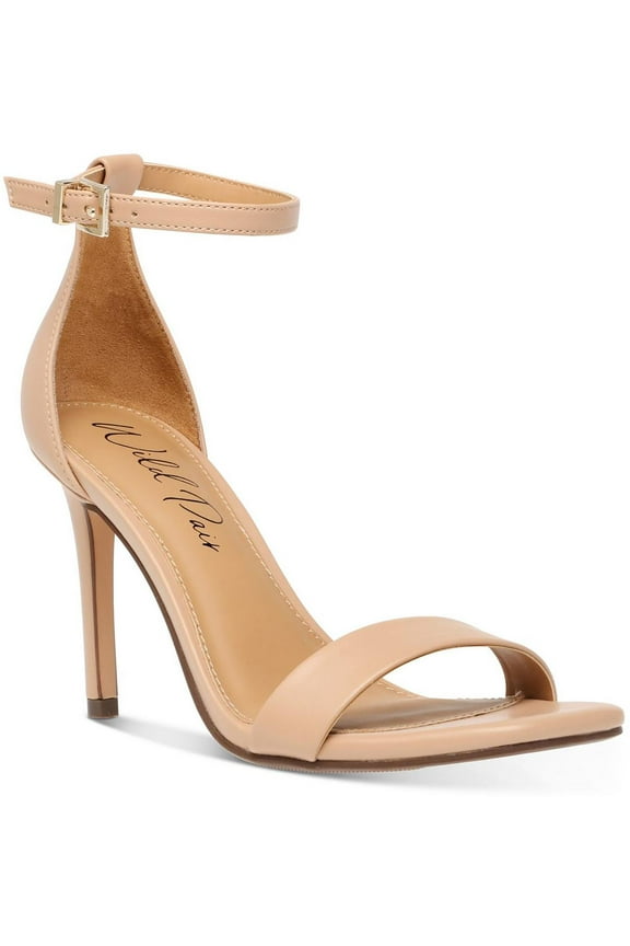 Womens Bethie Faux Leather Square Toe Ankle Strap