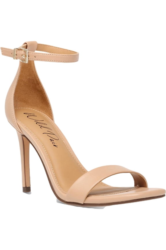 Womens Bethie Faux Leather Square Toe Ankle Strap