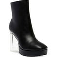 thumbnail image 1 of Wild Pair  Womens Charlee Faux Leather Round Toe Booties, 1 of 3