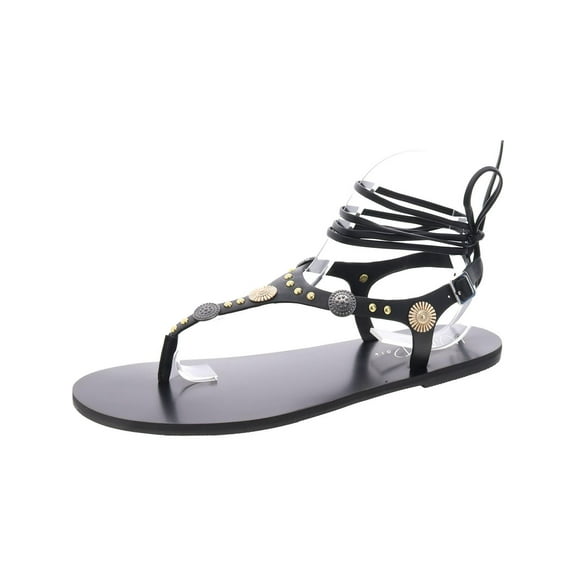 Wild Pair Womens Earheart Embellished Open Toe T-Strap Sandals
