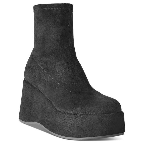 Wild Pair Womens Earlee Faux Suede Ankle Booties