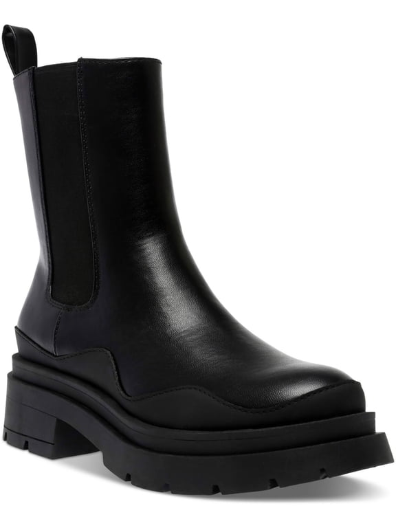 Womens Grayce Faux Leather Lug Sole Booties