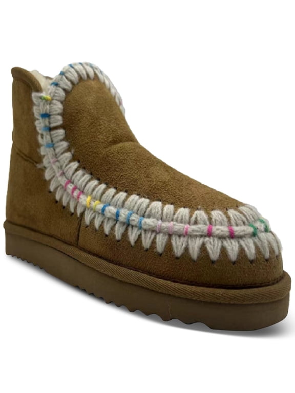 Womens Jolene Winter Booties Chestnut Micro 6M
