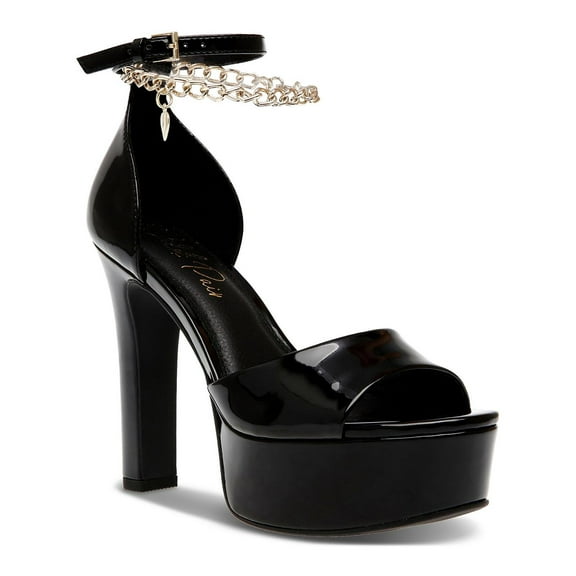 Wild Pair Womens Maxenep Buckle Patent Heels