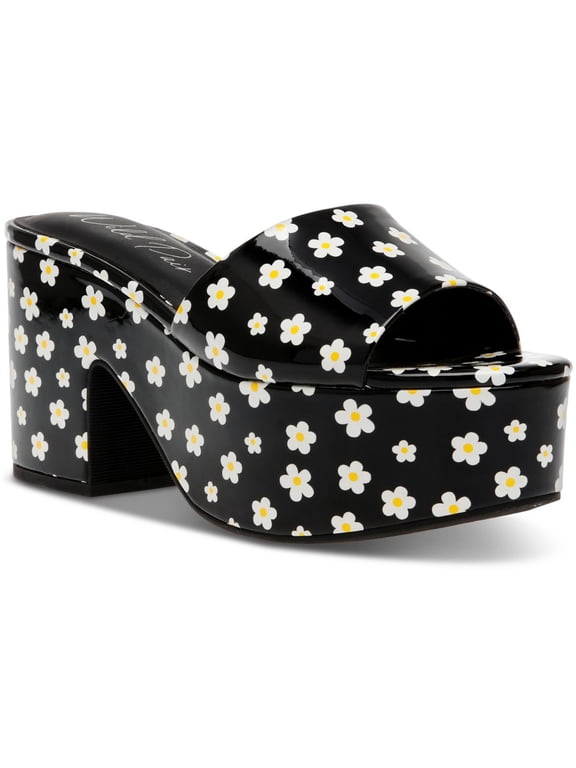 Womens Melborne Patent Floral Print Platform Sandals