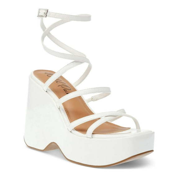 Wild Pair Womens Merina Slip On Heeled Wedge Sandals