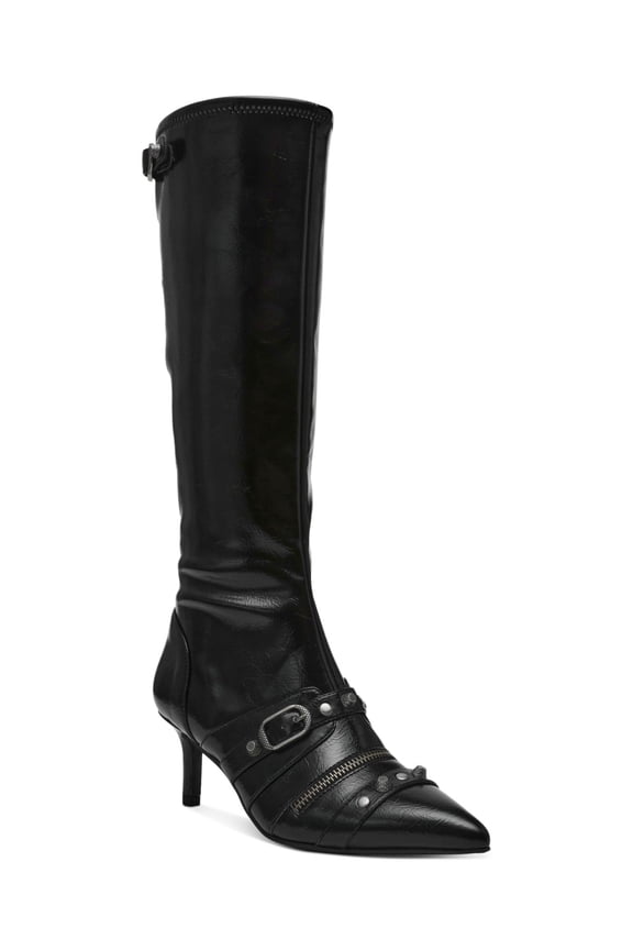 Womens Monro Dress Boots Black Crinkle 7.5M