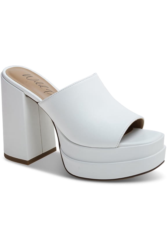 Womens Ofeliap Faux Leather Slip On Heels