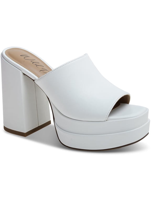 Womens Ofeliap Faux Leather Slip On Heels
