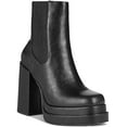 thumbnail image 1 of Wild Pair  Womens Ohara Faux Leather Block Heel Ankle Boots, 1 of 3