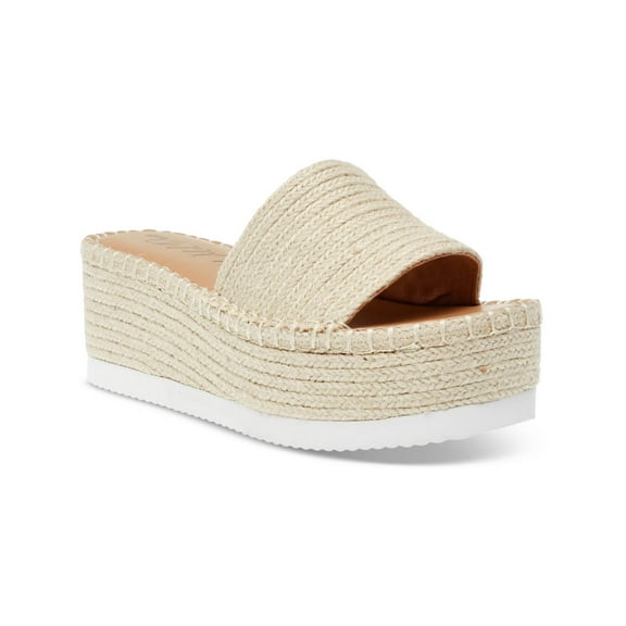 Wild Pair Womens SHERMER Woven Slide Wedge Sandals
