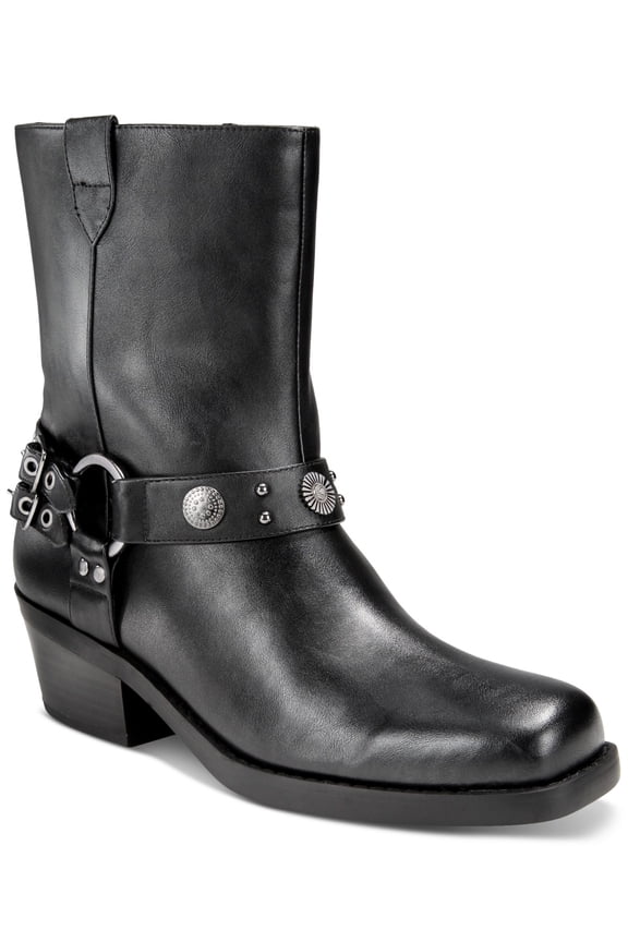 Womens Sherri Moto Booties Black Smooth 6.5M