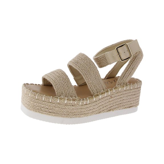 Wild Pair Womens Showstopr Woven Slingback Platform Sandals