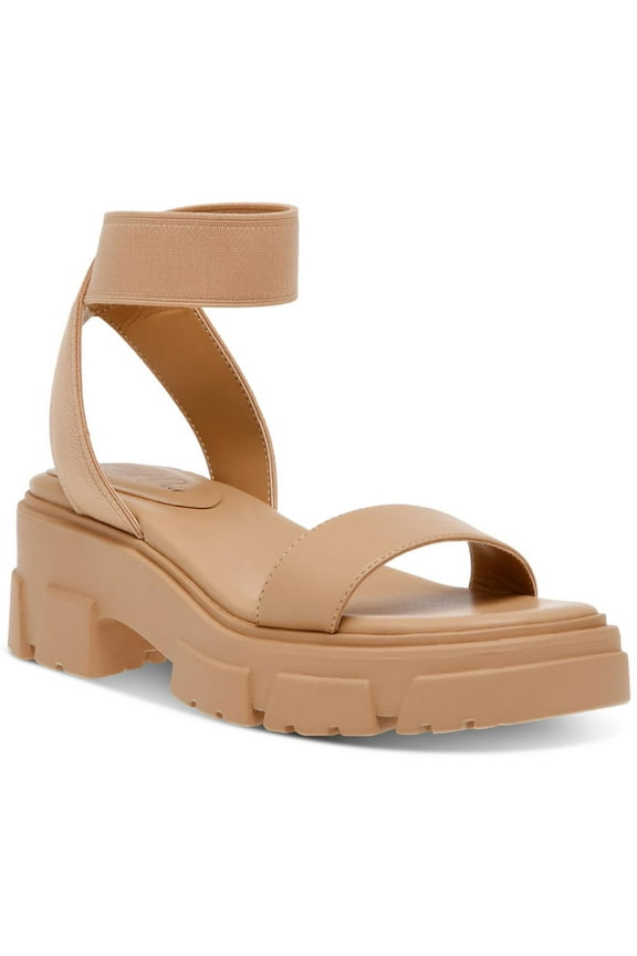 Womens Theodorra Faux Leather Ankle Strap Platform Sandals