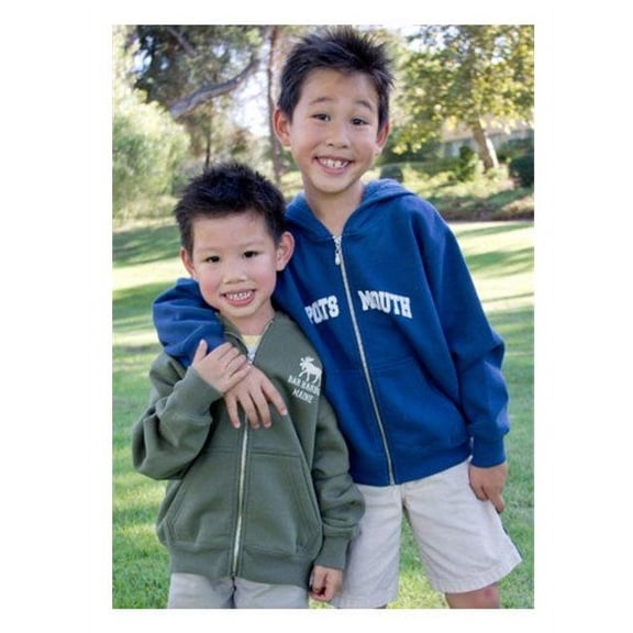 Wild Palms 652APM Youth Zip Hoodie, Apple - Medium